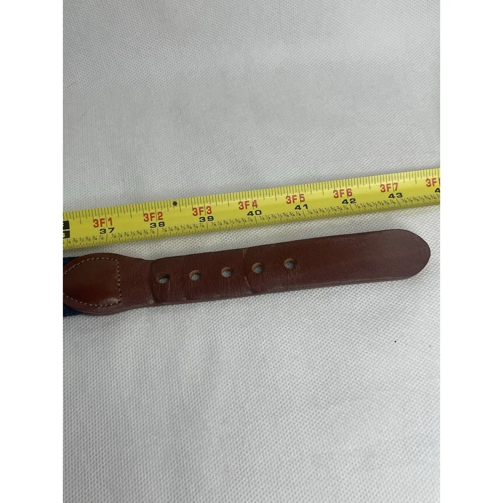 Leather Man Ltd Premium Top Grain Leather Golf Fishing Blue Mahi Belt Size 40